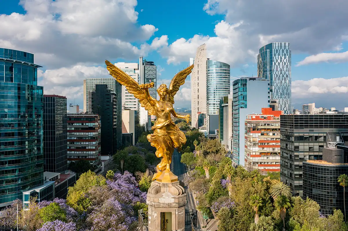 The Angel of Independence column on Mexico City's Paseo de la Reforma.