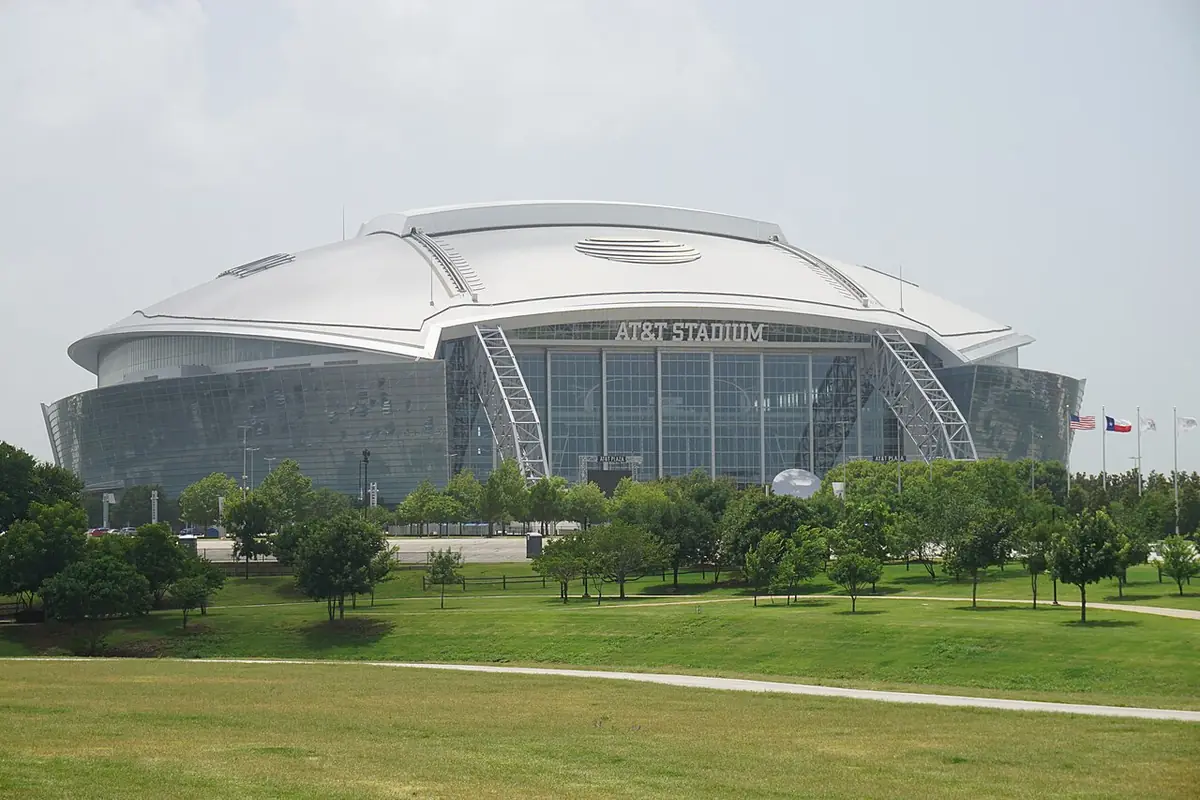 AT&T Stadium in Arlington, Texas, home of the Dallas Cowboys.