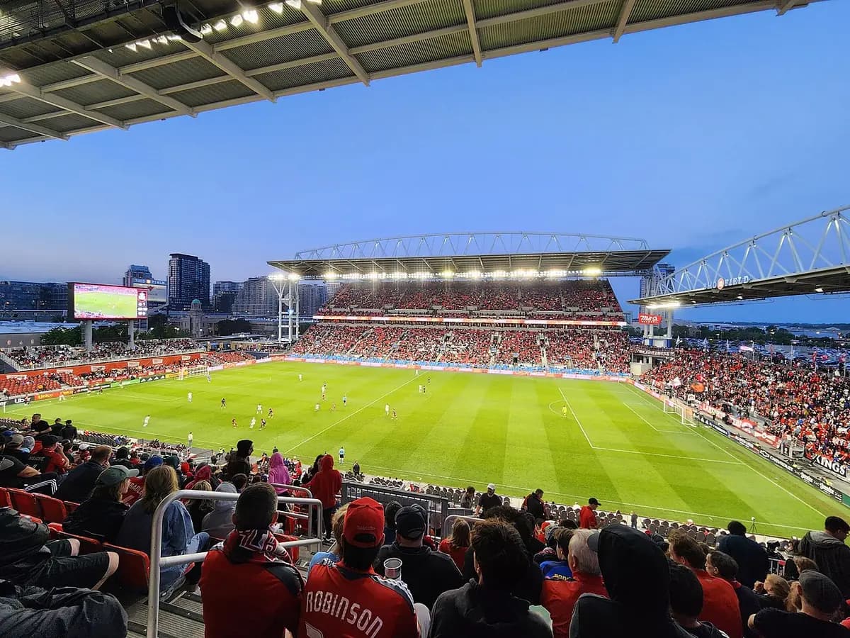 BMO Field on the Lake Ontario shore at Exhibition Place in Toronto.